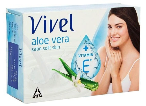 Vivel Aloe Vera Satin Soft Skin Soap 100g - 100gm