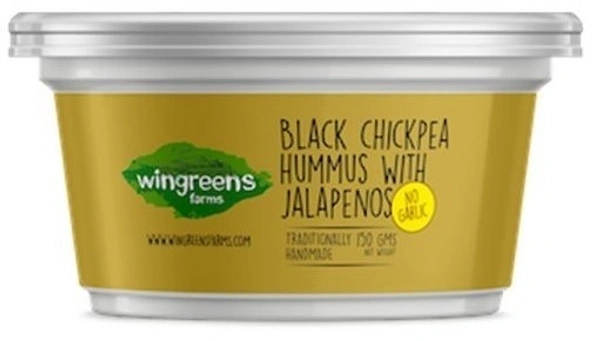 Wingreens Black Chickpea Hummus With Jalapenos, 150g - 150g