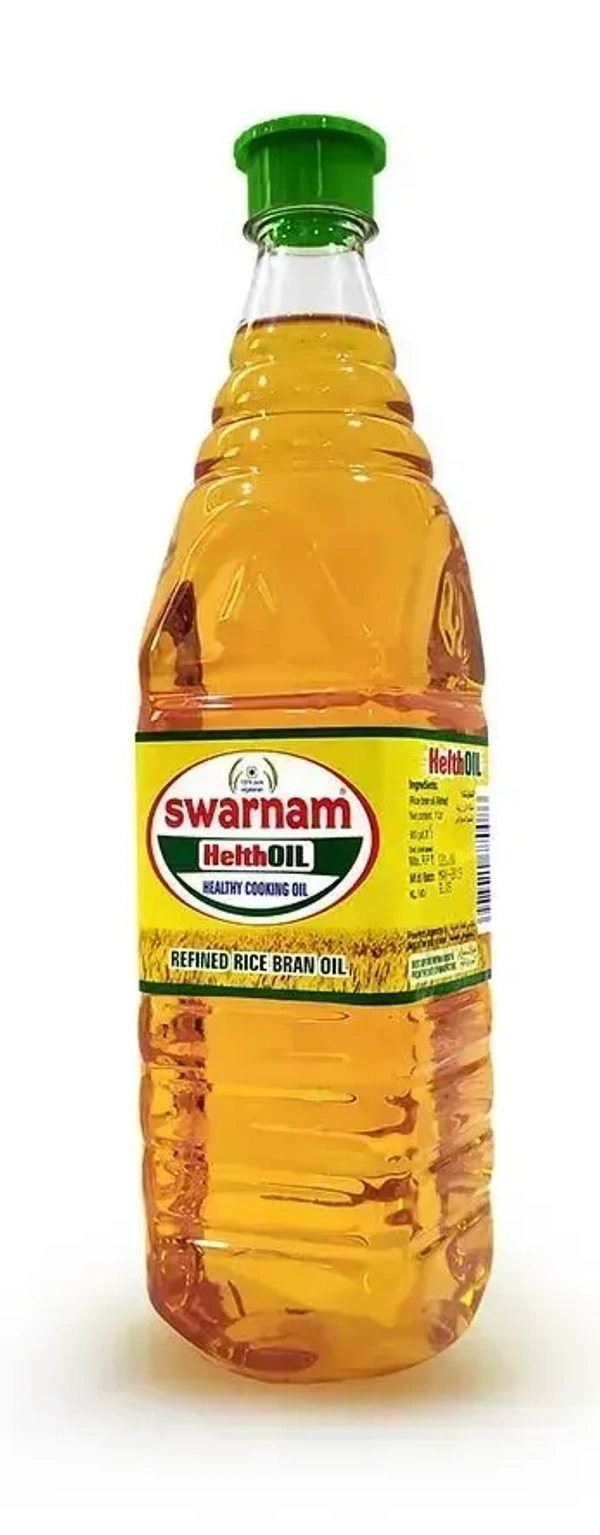 Swarnam Health Refined Rice Bran Oil Bottle, 1 ltr - 1Ltr