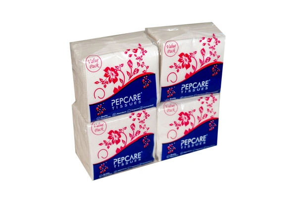 Pepcare Tissues Semi-Soft Tissue Paper Napkin ( Tissue Paper) (Pack of 4) - 