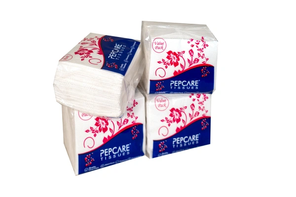 Pepcare Tissues Semi-Soft Tissue Paper Napkin ( Tissue Paper) (Pack of 4) - 