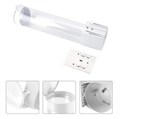 Pepcare Paper Cup Dispenser Holder | Wall Mounted Plastic Drinking Water Cup Dispenser | Glass Dispenser Holder | Disposable Cup Holder Organizer | Sticker or Screw Plate Mountable, Plastic - White, 1