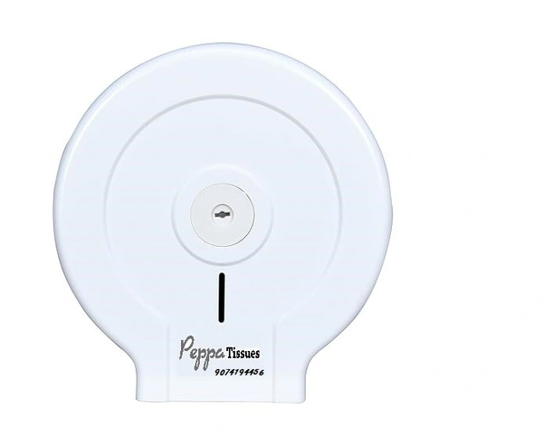 Pepcare ABS Wall Mounted Jumbo Tissue Roll Dispenser for Hotel, Washrooms, Commercials, Kitchen - White
