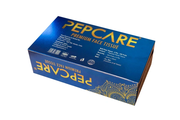 PEPCARE 2 Ply Soft Face Facial - Buy 2 Get 1 FREE - Tissues Napkins For Men's & Women's (100 Pulls in Each Box)(Pack of 3) - White