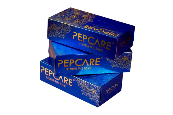 PEPCARE 2 Ply Soft Face Facial - Buy 2 Get 1 FREE - Tissues Napkins For Men's & Women's (100 Pulls in Each Box)(Pack of 3) - White