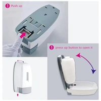 ABS Plastic Wall Mounted Commercial Grade Liquid Soap Dispenser for Wash Basin Bathroom Kitchen Restroom (500 Ml, (White - Grey))