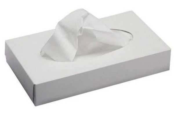 White facial tissue box - 25 Pulls - 20 x 20