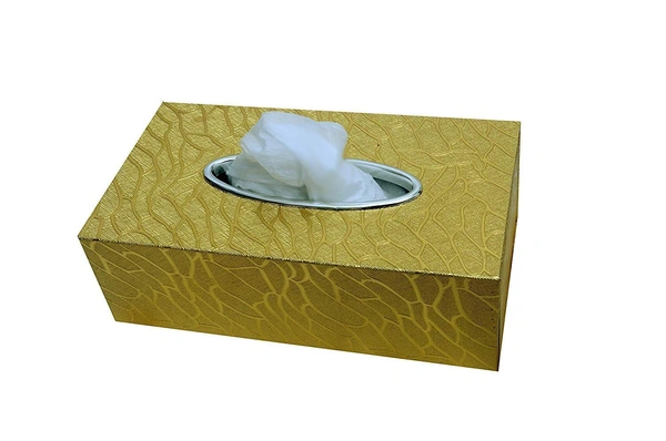 Attractive Tissue Box Tissue Paper Holder, Paper Napkin Storage for Home & Car (Golden) - Starship