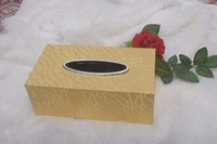Attractive Tissue Box Tissue Paper Holder, Paper Napkin Storage for Home & Car (Golden) - Starship
