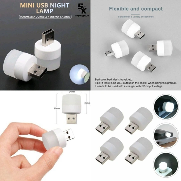 Generic  USB LED LAMP NIGHT LIGHT, PLUG IN SMALL LED NIGHTLIGHT MINI PORTABLE FOR PC AND LAPTOP. - Golden Tainoi