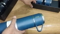 STAINLESS STEEL VACUUM FLASK SET WITH 3 STEEL CUPS COMBO FOR COFFEE HOT DRINK AND COLD WATER FLASK IDEAL GIFTING TRAVEL FRIENDLY LATEST FLASK BOTTLE. (500ML) - 500ml Flask, Black