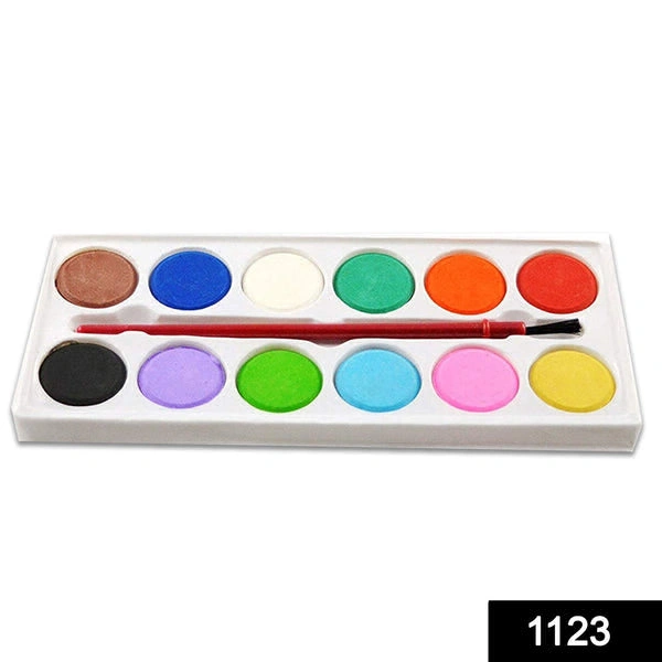  Painting Water Color Kit - 12 Shades and Paint Brush (1Pcs )