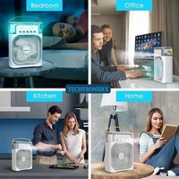 Portable Humidifier Air Cooler Mist Fan Mini Cooler Mini Mist Spray Air Cooler Rechargeable Cooler - White