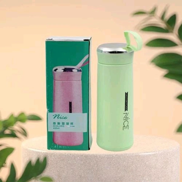 NiCE  Luxury Nice Vaccum  Glass Water Bottle 400ml - Snowy Mint, 400ml