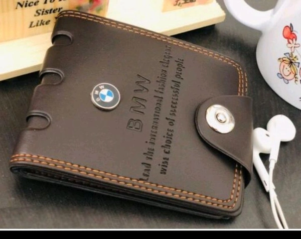 MENS STYLISH PREMIUM WALLET ( 1 Piece)  - Nutmeg Wood Finish