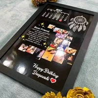 Customize Birthday Photo Frame ( Small Size )  - Cranberry