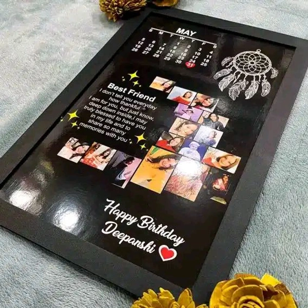Customize Birthday Photo Frame ( Small Size )  - Cranberry