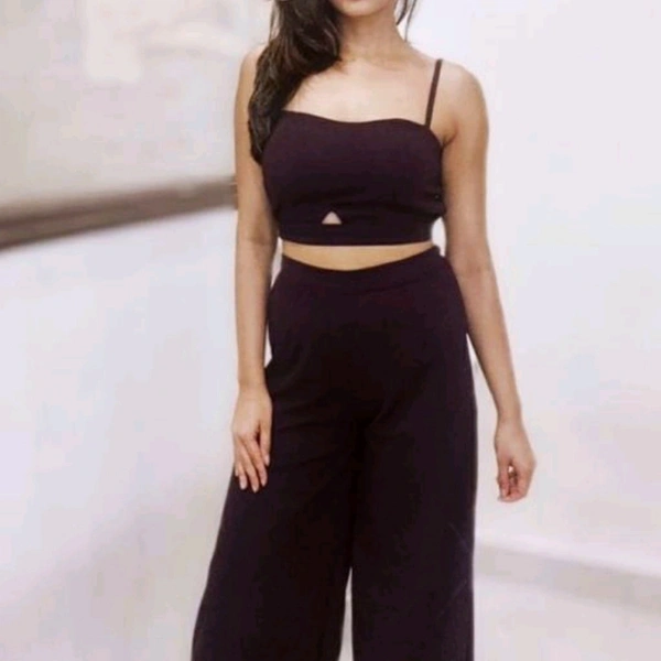 Women Jumpsuit  - Maroon, M