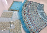 Net Lehnga  - Sky blue, Unstitched