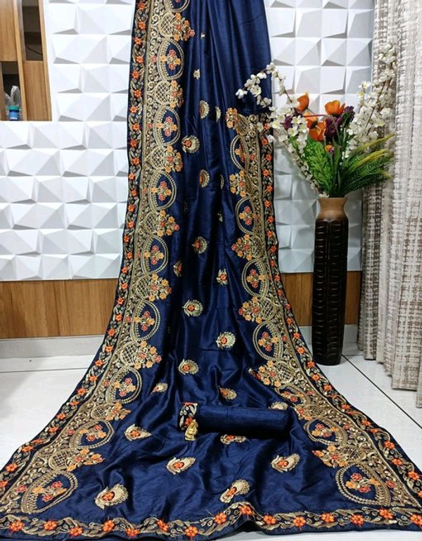 Designer Embroidery Work Saree