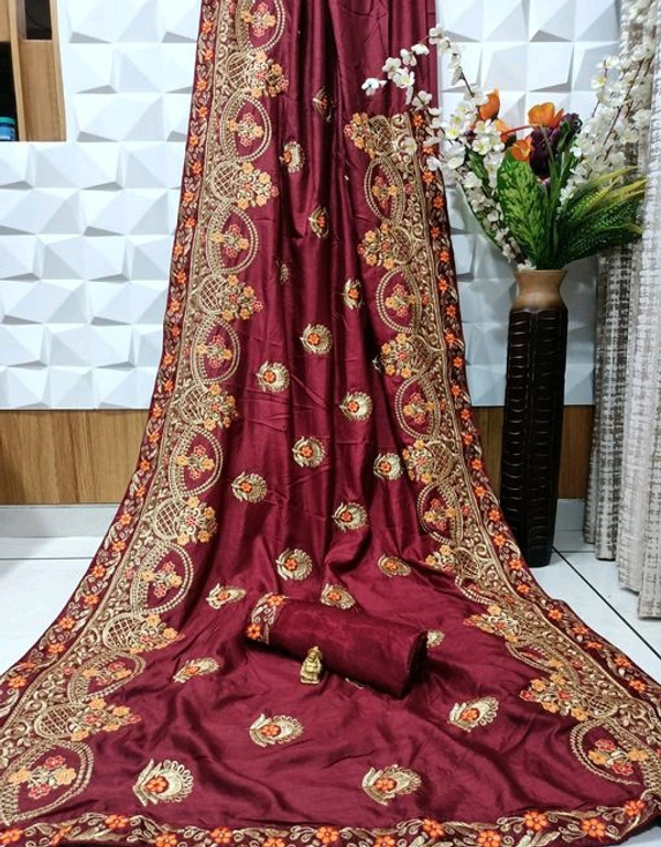 Designer Embroidery Work Saree