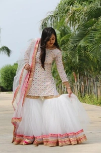 Kurta Sharara With Dupatta  - XL