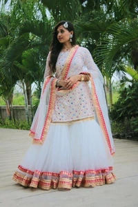 Kurta Sharara With Dupatta  - XL