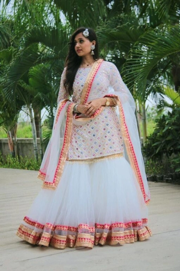 Kurta Sharara With Dupatta  - XL