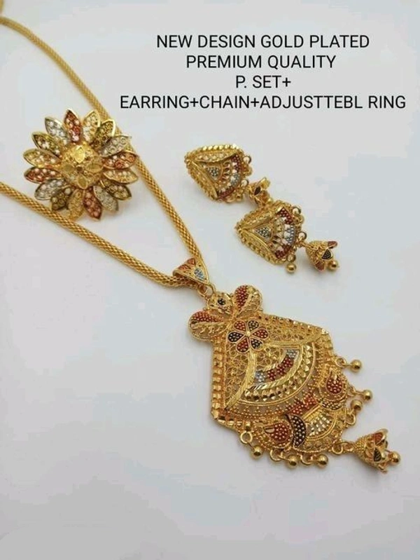 Charming Pendet With Earing  - Free Size