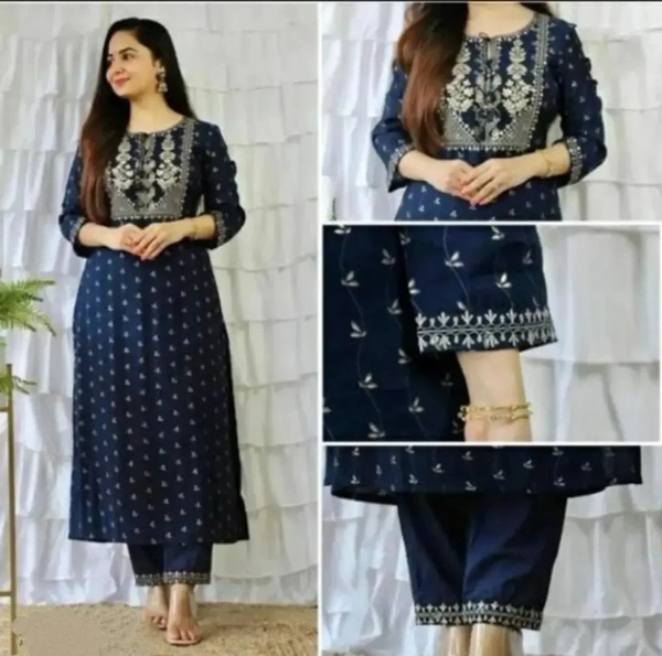 Rayon Kurta Set - L