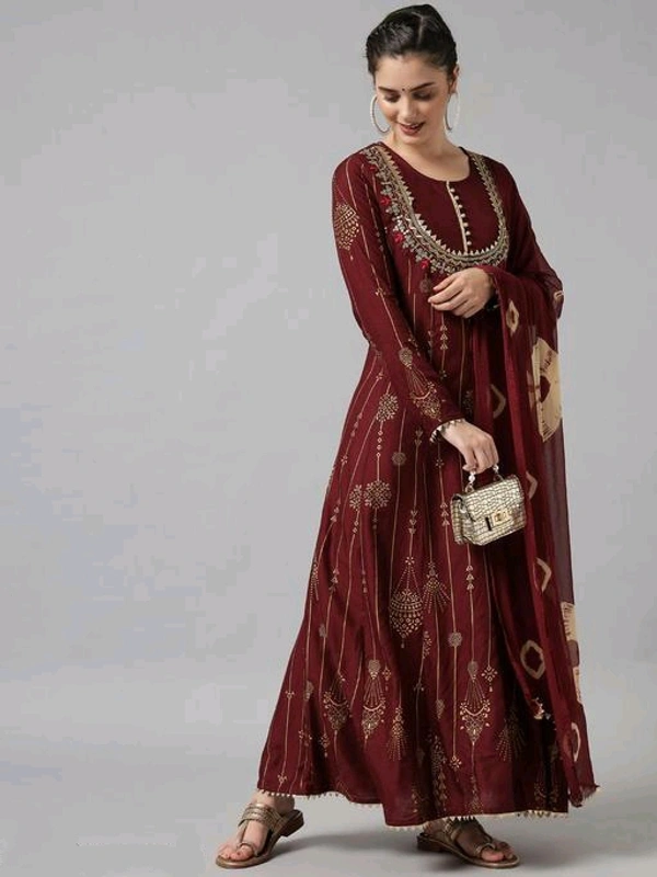 Beautiful Gown With Dupatta  - M