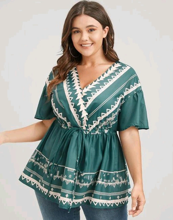 Women Rayon Printed Top - XL