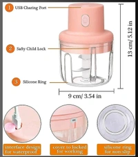 Wireless Garlic Chopar 250ML - Pink