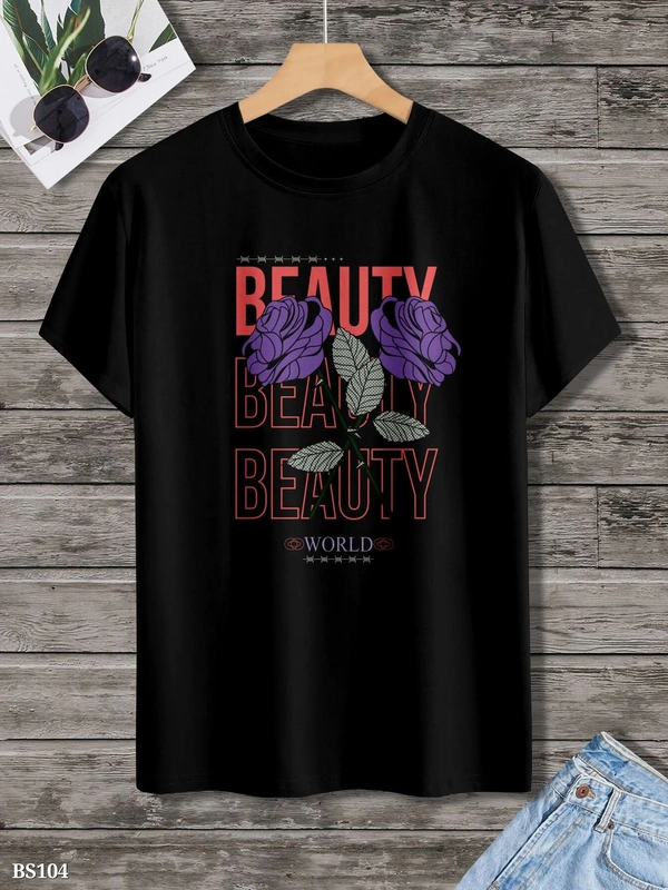 Cotton Blend Men's Tshirts - Black, M