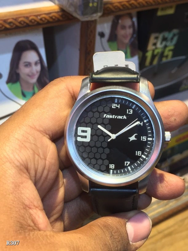 Fastrack Leather Belt Watch  - Black, Free Size