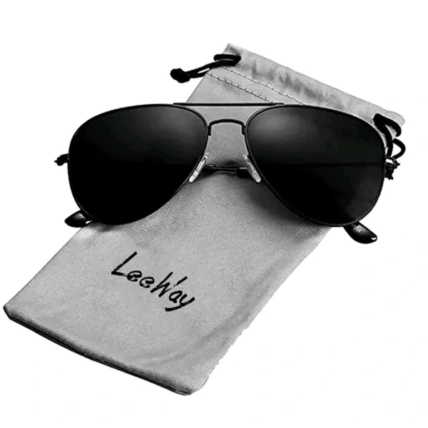 Lee-way Men Stylish Sunglasses  - Black