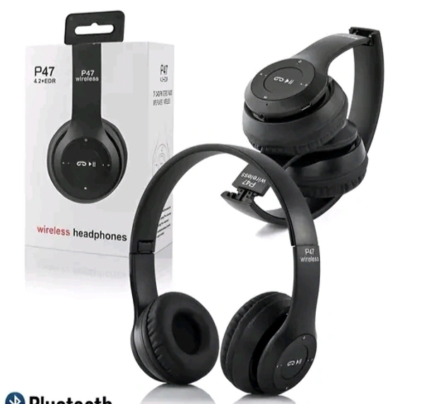 Wireless Bluetooth Sports Headphones with Microphone - Black, Free Size