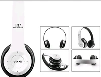 Wireless Bluetooth Sports Headphones with Microphone - Black, Free Size