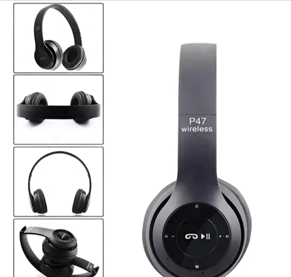 Wireless Bluetooth Sports Headphones with Microphone - Black, Free Size