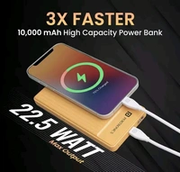 Portronics Luxcell B 10K 10000 mAh 22.5W Fast charging Power Bank - Gold, Free Size
