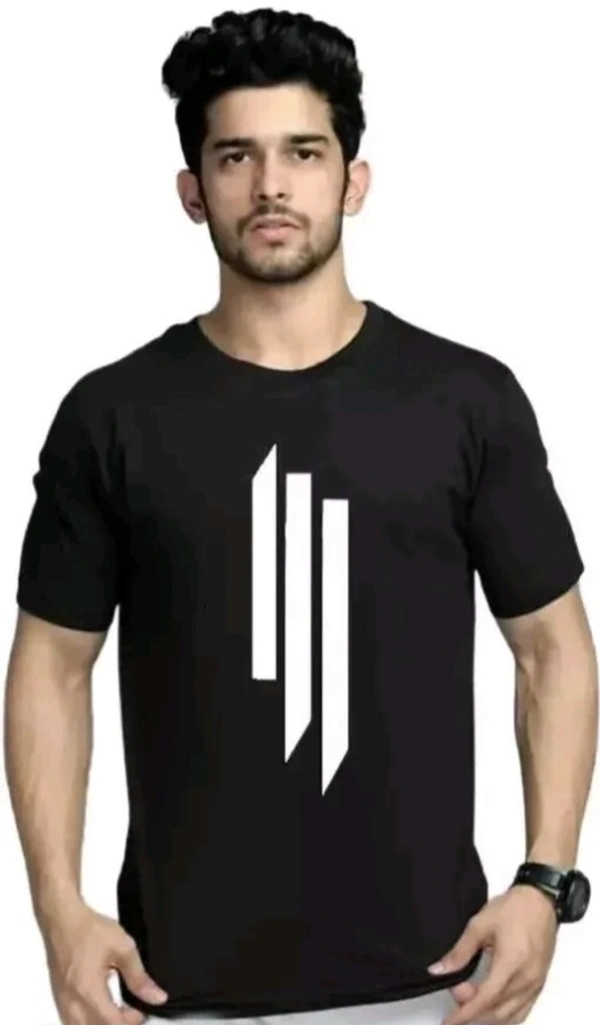 BlackFootprint Trendy Mens Casual Half Sleeve Tshirt  - Black, M