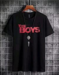 THE BOYS Trendy Mens Casual Half Sleeve Tshirt  - Black, XL