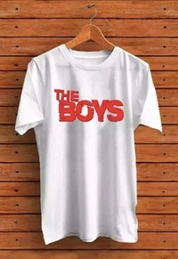 THE BOYS Trendy Mens Casual Half Sleeve Tshirt  - White, M