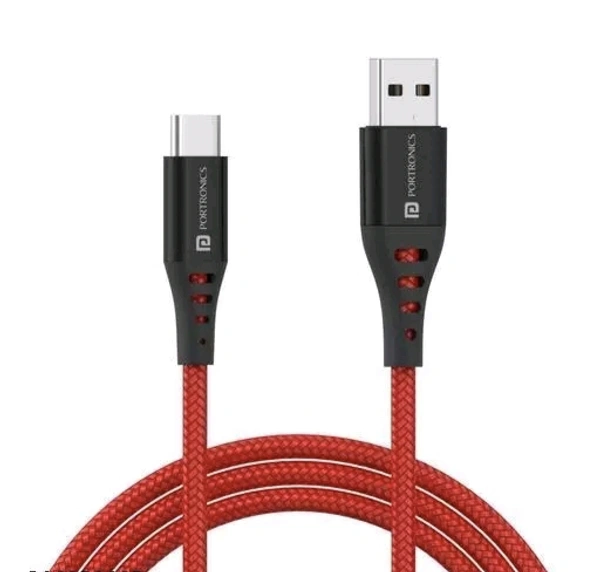 Portronics Konnect Dash 2 Type C Cable  - Red