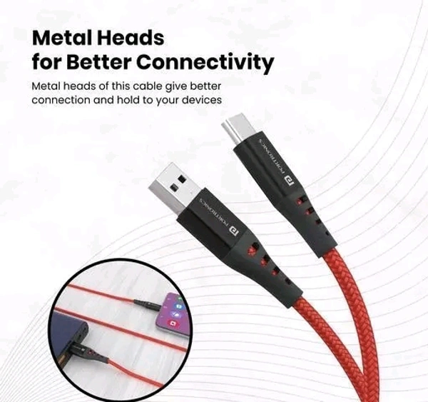 Portronics Konnect Dash 2 Type C Cable  - Red