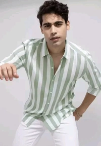 Solid Cotton Striped Shirts - Downy, XXL
