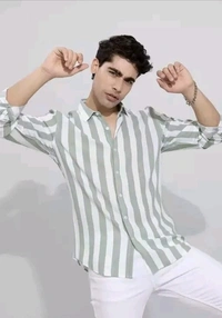 Solid Cotton Striped Shirts - Downy, XXL