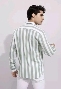 Solid Cotton Striped Shirts - Downy, XXL
