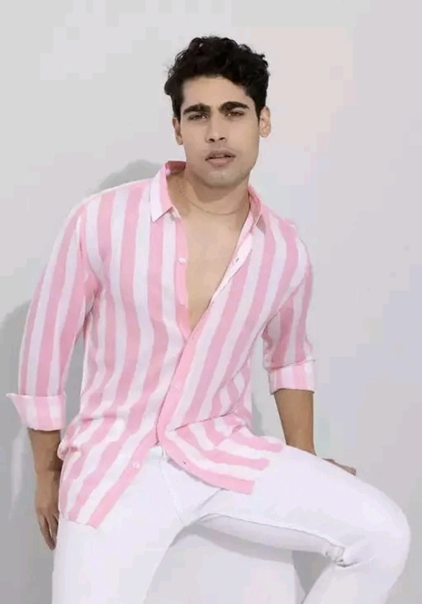 Solid Cotton Striped Shirts - Carissma, XXL