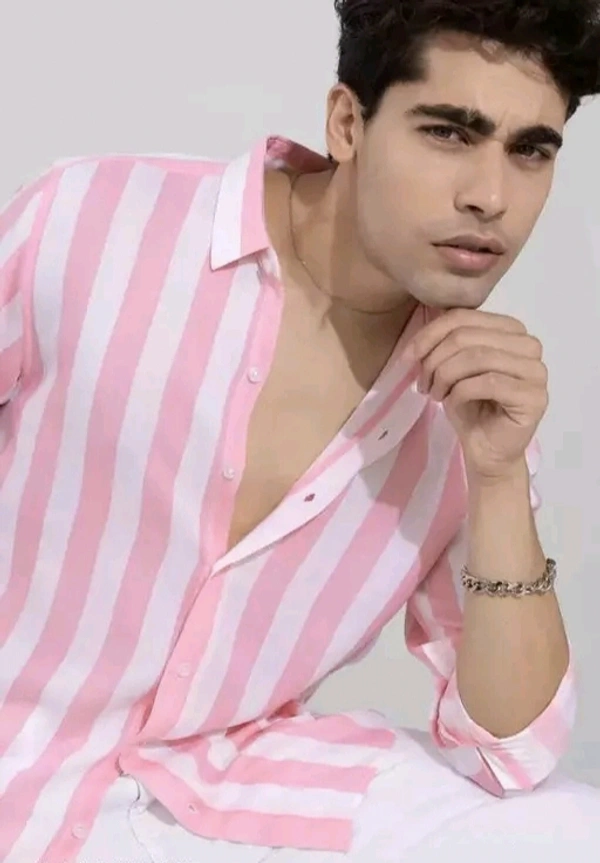 Solid Cotton Striped Shirts - Carissma, XXL